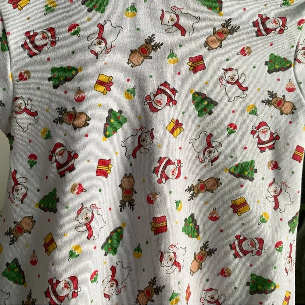 Magnolia Baby Christmas Print Pima Cotton Footie